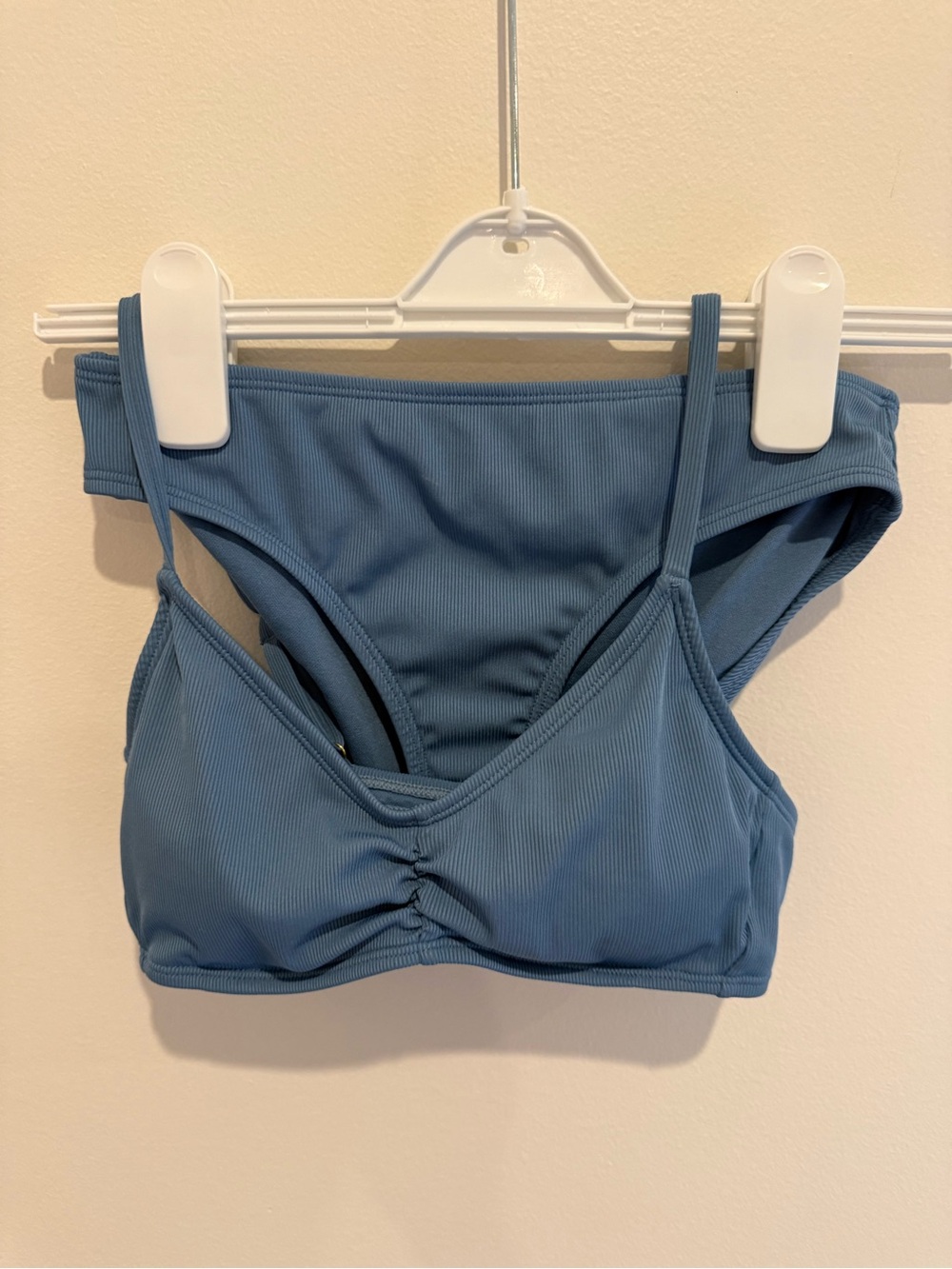 Shade & Shore Ribbed Blue Bikini Top and Bottom Set X Small